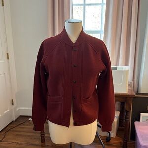 Like New - Sezane Burgundy Cardigan Sweater